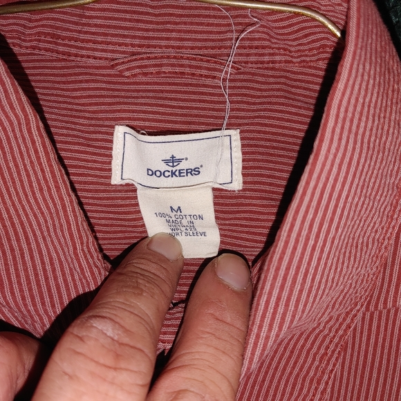 Mens Short Sleeves Striped Dockers button down - Picture 2 of 2